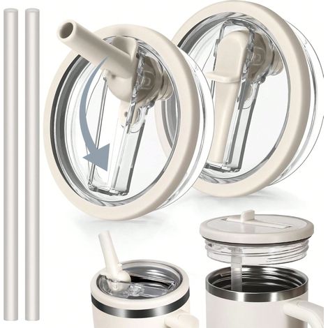 2 pièces de couvercle de remplacement pour gobelet de 40 oz, anti-déversement et étanche à la fuite, couvercle résistant aux fuites pour gobelet tumbler de 40 oz (1/5)