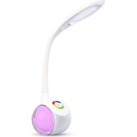Lampe de table LED 5W, lampe de table enfant à intensité variable avec col de cygne, lampe de table à lumière colorée avec panneau tactile, 3 niveaux de luminosité (1/5)