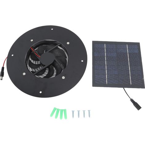 10-W-Solar-Abluftventilator mit monokristallinem Panel, hohe Effizienz, geräuscharme Belüftung für Gewächshäuser und Wohnhäuser