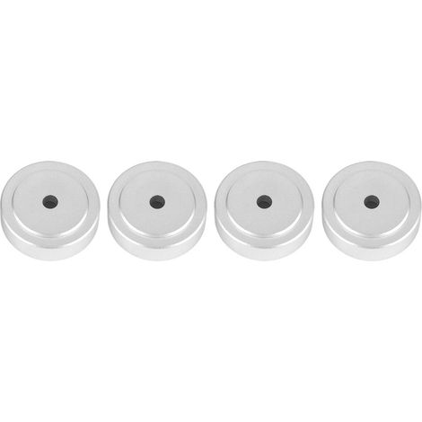 4-teiliges Set vibrationsdämpfender Verstärkerfüße aus Aluminiumlegierung, 30 x 10 mm, silberfarben, Audiohalterung (1/5)
