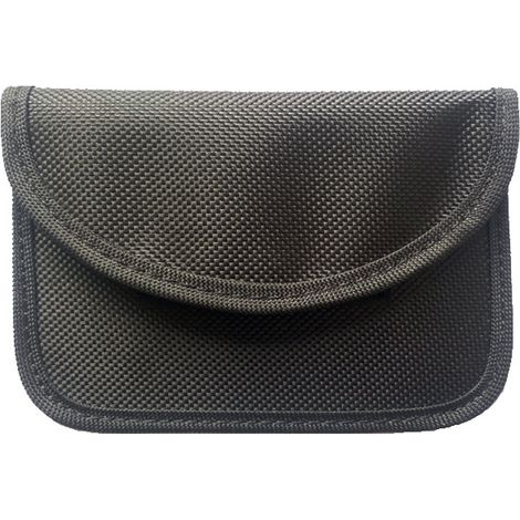 BEBUSINGOTO Etui Anti RFID,Pochette Thermique Badge Telepeage,Pochette Anti Onde Telephone,Sac Faraday Telephone Bloqueur Signal pour GPS,RFID,NFC,Bluetooth,RF(Noir) (1/4)