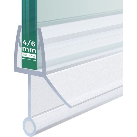 S'AFIELINA Joint de rechange Déflecteur d'eau Joint de douche Protection anti-vibrations Cabine de douche Bain 4-6mm verre 60cm
