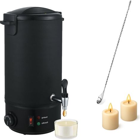 8L Fondoir à Cire Électrique, Fondoir Cire Bougie, Acier Inoxydable Pot de Fusion Cire Bougie, Contrôle de la Température à 9 Niveaux, Température Réglable de 30-110 ℃ (1/5)