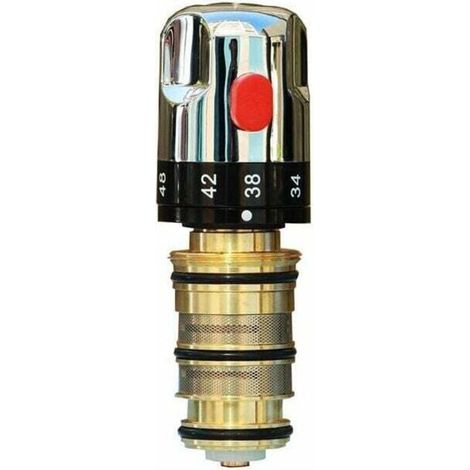 YMYNY Cartouche de Rechange thermostatique Pour mitigeur de Baignoire et douche en laiton massif plaqué chrome Macaron