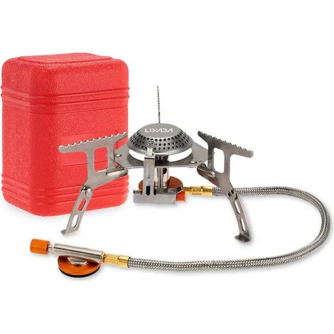 Réchaud à gaz d'extérieur 3000W, mini réchaud de camping, brûleur pour la cuisson et les pique-niques, fourneau portable pliable et léger à brûleurs séparés, réchauds de cuisson portables (1/5)