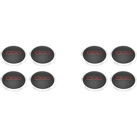 Set di copricerchi da 8 pezzi da 133 mm per cerchi 500, set coprimozzo centrale 68078419AC 68078421AC, copertura antipolvere 51884863 rossa