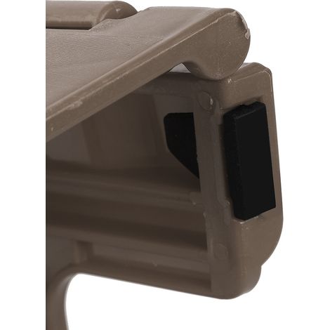 Tabouret Pliable Antidérapant Renforcé en Plastique Portable Léger Chaise Petite pour Adultes Blanc à Points Marron Foncé Dimensions 29x22x45cm (1/5)