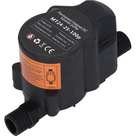 Automatische Druckerhöhungspumpe für Dusche, erhöhter Wasserdurchfluss, Wandmontage, 24 V DC, 100–240 V, EU-Stecker, Zirkulation (1/5)