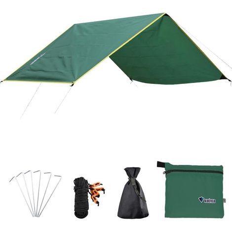 Wasserdichte Zeltplane Tarp Hängematte Picknickdecke Camping Sandstrand Grün (1/5)