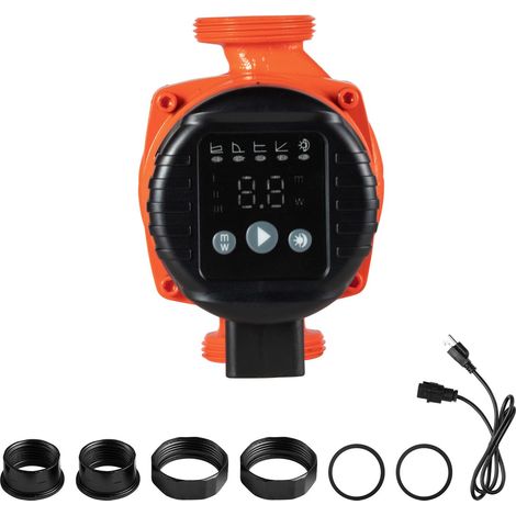 Pompe de circulation haute efficacité LPS25-4BP/130, 42 L/min, hauteur max 4 m, corps en fonte, raccord fileté, clapet anti-retour, fonctionnement silencieux, pour chauffage domestique. (1/5)