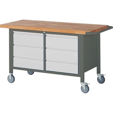Etabli mobile STIER Premium avec 6 tiroirs, lxPxH 1 500x700x880 mm (1/5)
