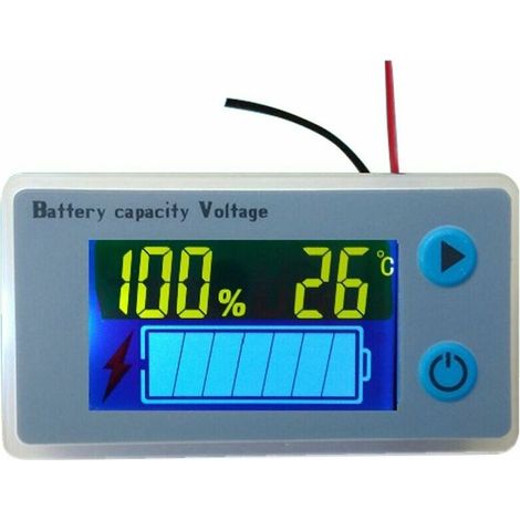 Voltmètre Multifonction 10-100V LCD De Capacité De Batterie Avec Affichage De La Température (1/5)