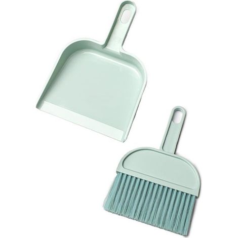 Mini balai + pelle à poussière Nettoyage léger Maison/Bureau/École/Cuisine Dépoussiérage (1/5)