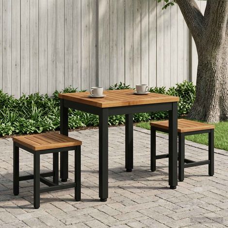 vidaXL Mesa de centro Natural y negro 40 x 40,5 x 36 cm (1/5)