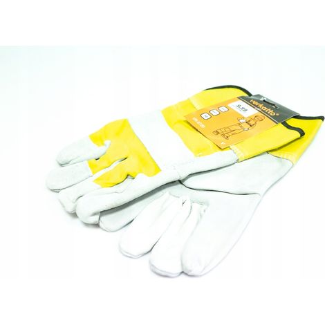 Gants de protection en cuir jaunes taille 10/XL (1/5)