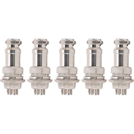 1 connecteur aéronautique (mâle/femelle) pour la distribution de câbles, l'alimentation, le châssis et les connexions métalliques, GX16, 16 mm, 450 V, 9 broches