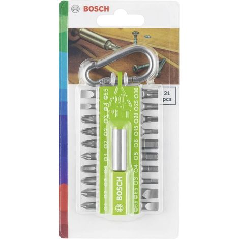 Set punte Bosch 21 pezzi verde resistente