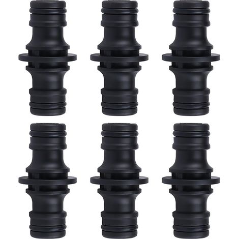 6 Pièces 1/2 Pouce Double Raccord, Fiche Pièce Connecteurs de Tuyau Raccordement pour la Connexion Tuyauterie Connecteur Tuyaux Jardin et Maison -