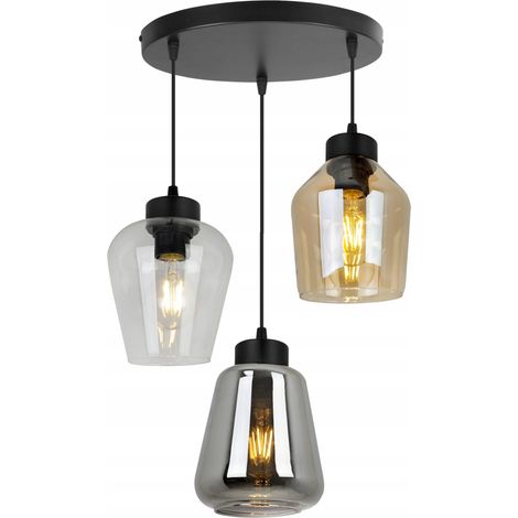 LAMPADA A SOSPENSIONE MODERNA ED ELEGANTE CON PARALUME IN VETRO