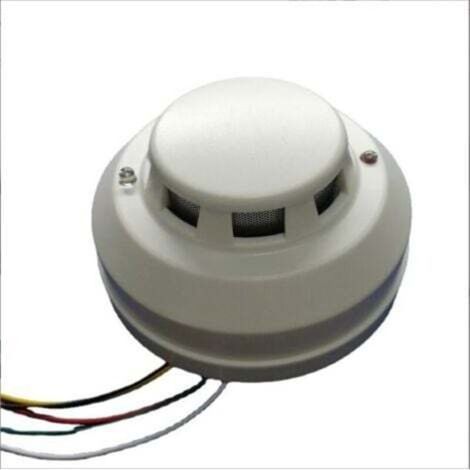Wired networked smoke detector with smoke detector, sound and light, smoke detector siren (pack of 2) (1/4)