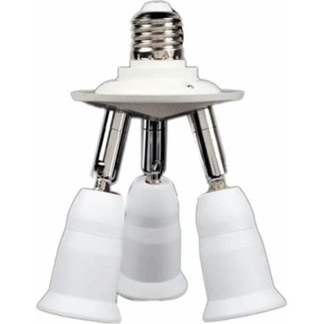 Adaptateur de Conversion de Tête de Lumière LED e27 Support de Convertisseur de Tête de Lumière, Prise de Lustre Réglable à 360° 180°，pour le salon, la chambre, la salle de bain, etc. (1/5)