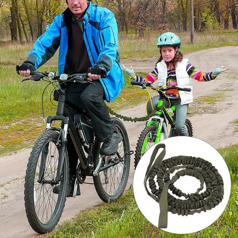 Attache Vélo Élastique Nylon Longueur Naturelle 2.7m Extensible 4.5m Portatif pour Course à Pied Marche (1/5)