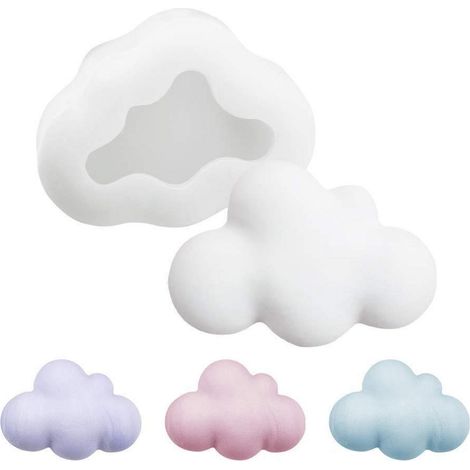 Mini 3D Wolken Silikonform für Kerzen, Seife, Anhänger, 8,3cm