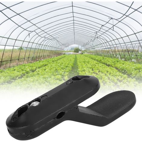 Lot de 10 clips de fixation noirs pour la ventilation des serres agricoles. (1/5)