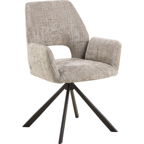 Graham chaise de salle à manger avec accoudoirs gris. (1/5)