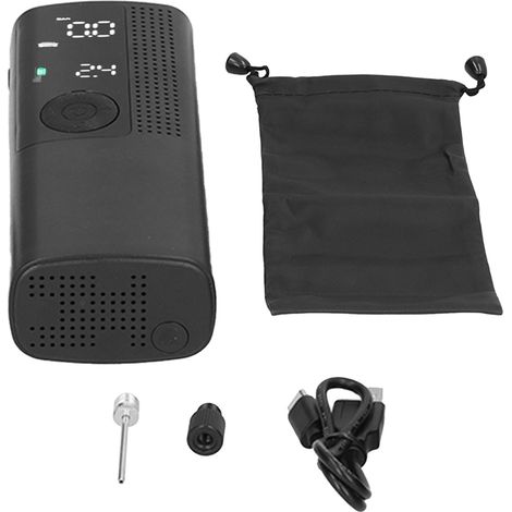 Gonfleur portatif pour pneu de voiture, vélo et VTT – Pompe à air électrique avec manomètre (1/5)