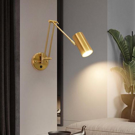 LED Reading Wall Light,Industrial Swivel Arm Lamp (1/5)