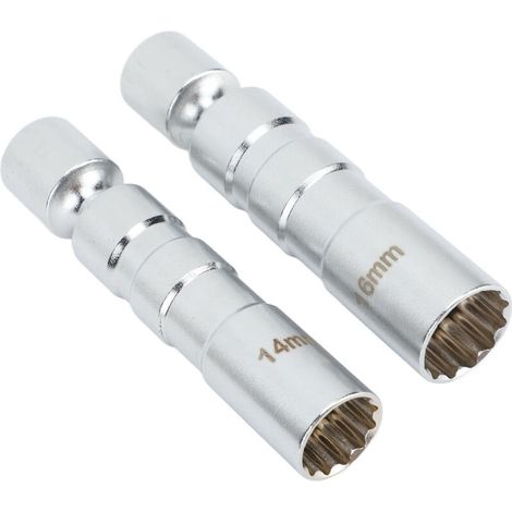 Jeffergarden Coffret de douilles de bougie d'allumage magnétiques à paroi mince de 14 mm et 16 mm, adaptées à la réparation automobile (1/5)