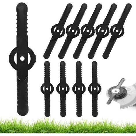10 Pcs Lames de Tondeuse Jardin Tondeuse Accessoires, Lames de Rechange en Plastique, Outils de Jardin, Petit Trou 5mm, pour Jardin (1/5)