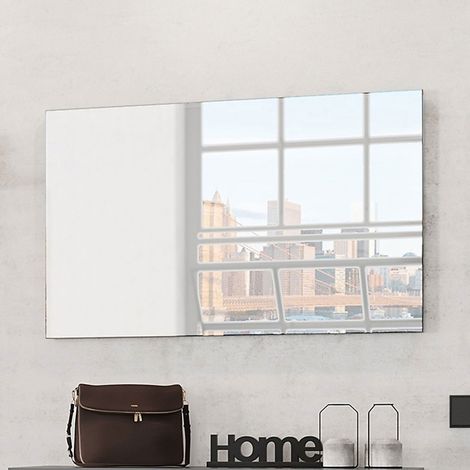 Miroir d'entrée 96x30 cm cadre naturel - LARINA