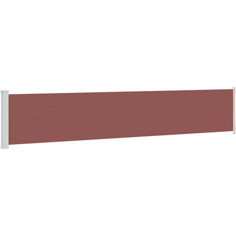 Tenda da Sole Tenda Laterale Retrattile per Patio 117x600 cm Marrone (1/4)