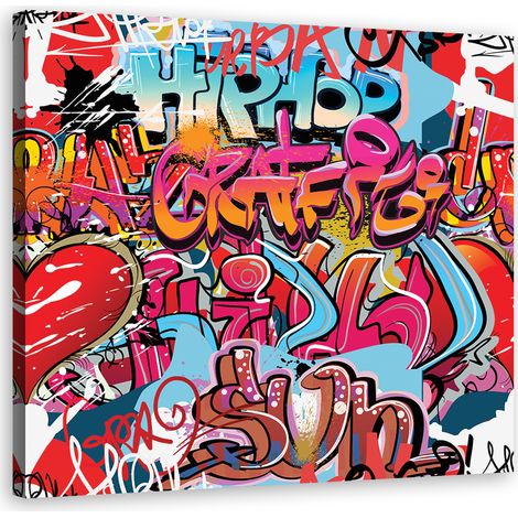 Tableau sur toile Art de rue Street Art 60x60 (1/5)