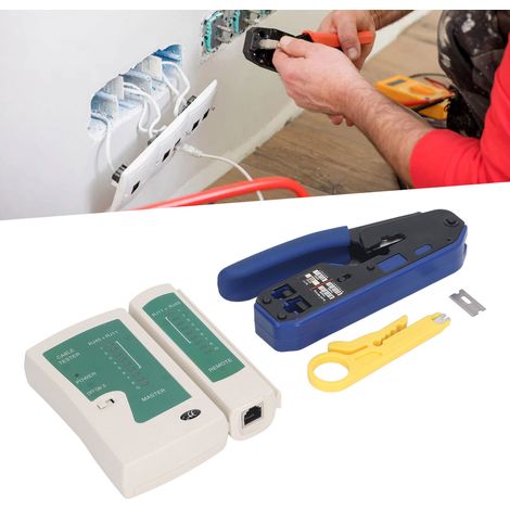 Kit d'outils de sertissage RJ45 pour connecteurs droits Cat5 et Cat6 (1/5)