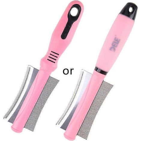 Voici une proposition de titre en français (moins de 190 caractères) :
Peigne double rangée pour chien et chat, brosse de toilettage multi-fonction, démêlant, anti-perte de poils, outil de soin pour (1/4)