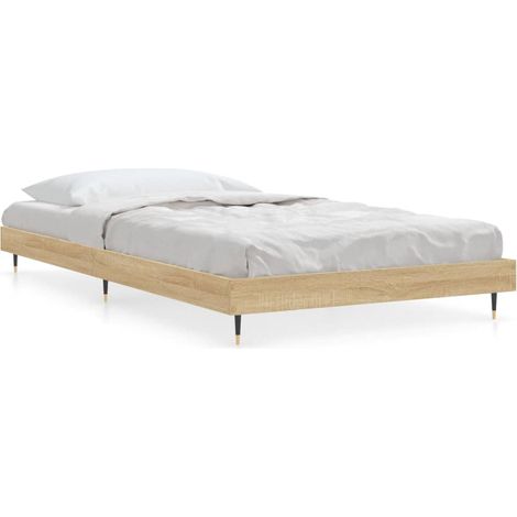 Lit simple,Lit adulte,Cadre de lit sans matelas chêne sonoma 100x200 cm CFW7727899 (1/5)