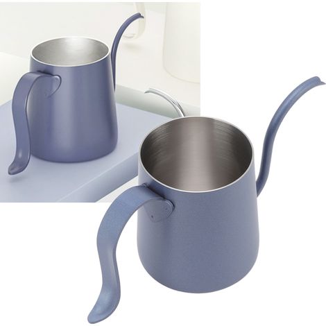 Cafetière à filtre en acier inoxydable 304 avec bec verseur épais, 250 ml, bleu foncé (1/5)