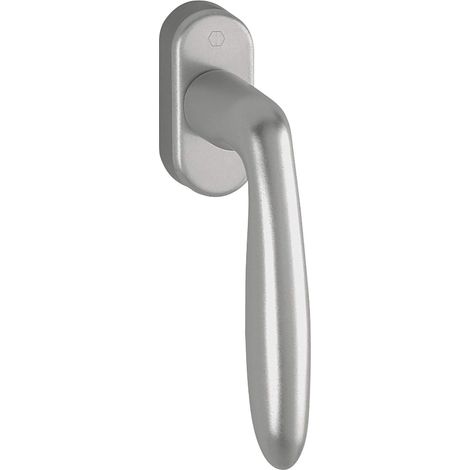 Poignée de fenêtre carrée 7 x 32 mm Effet acier inoxydable (1/3)