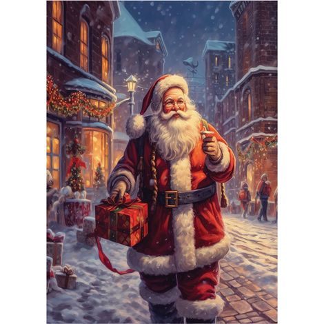 CARTEL NAVIDEÑO PAPÁ NOEL Vacaciones de Navidad 21x15cm P2384A5