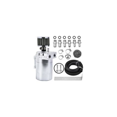 Boîte de récupération d'huile à déflecteur 300 ml – Séparateur d'huile en aluminium – Filtre de reniflard pour voitures pré-PCV (1/5)