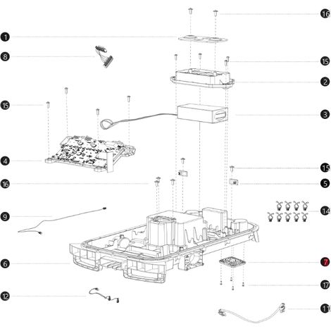 Coperchio interfaccia 4G i108E ORIGINALE BLUEBIRD robot rasaerba AB12.02.00.0150
