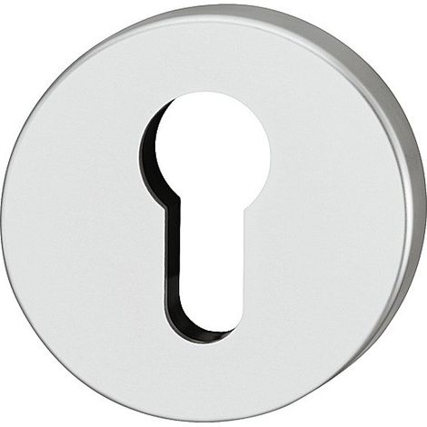 Rosace à trou de serrure ronde avec cache-clé FSB paire argent aspect chrome (1/2)