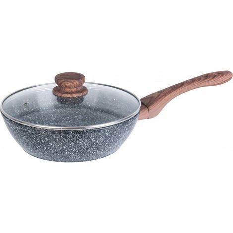 WOK EN GRANIT 24cm BOIS DE GRANIT KINGHOFF KH-1583 (1/5)