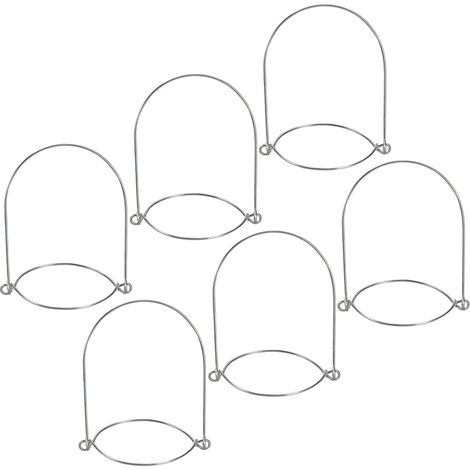 6 Stück Versilberte Griffe for Einmachgläser aus Weißblech (1/5)