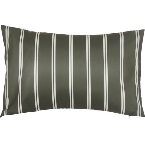 Housse de Coussin Extérieur Rayé "Tileo" 30x50cm Kaki