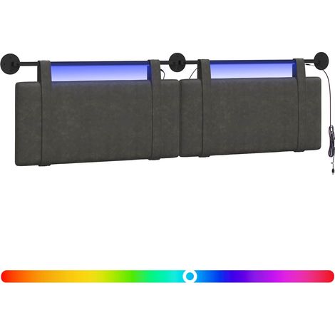 Hanging Headboard Black Antique PU vidaXL