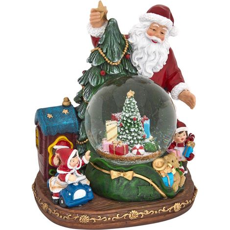 Palla di neve luminosa con babbo natale, diametro 100 mm - Atmosphera créateur d'intérieur (1/3)